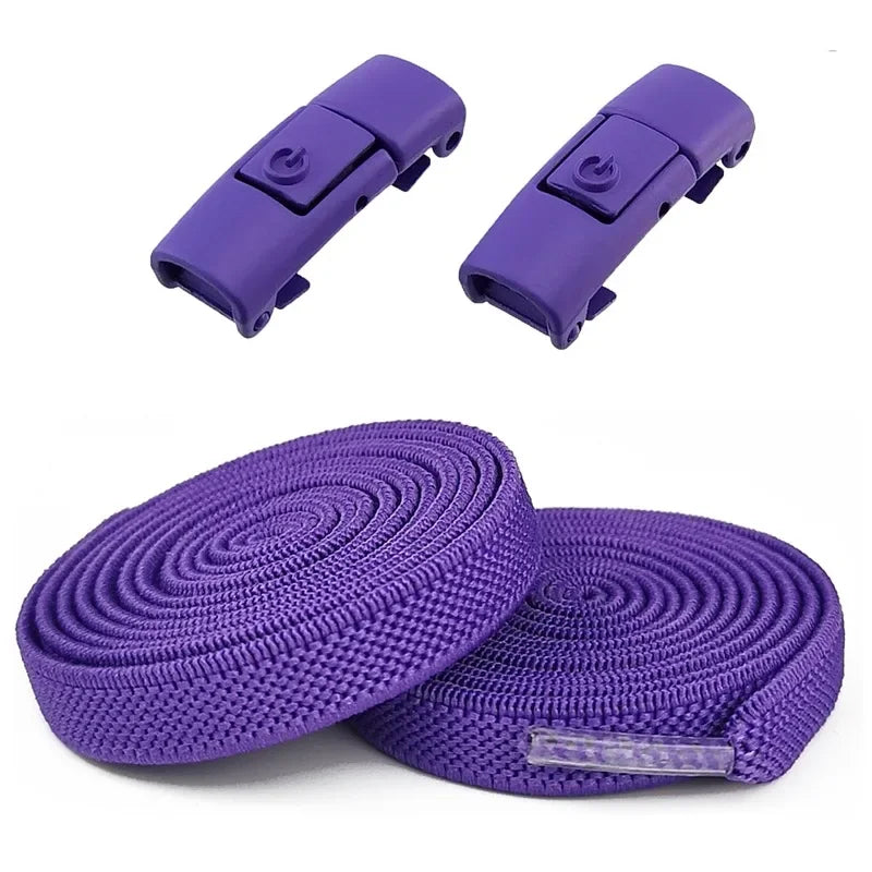 1pair No Tie Shoe Laces Press Lock Shoelaces Without Ties Elastic Laces Sneaker Kids Adult Widened Flat Shoelace Shoes (Copy)