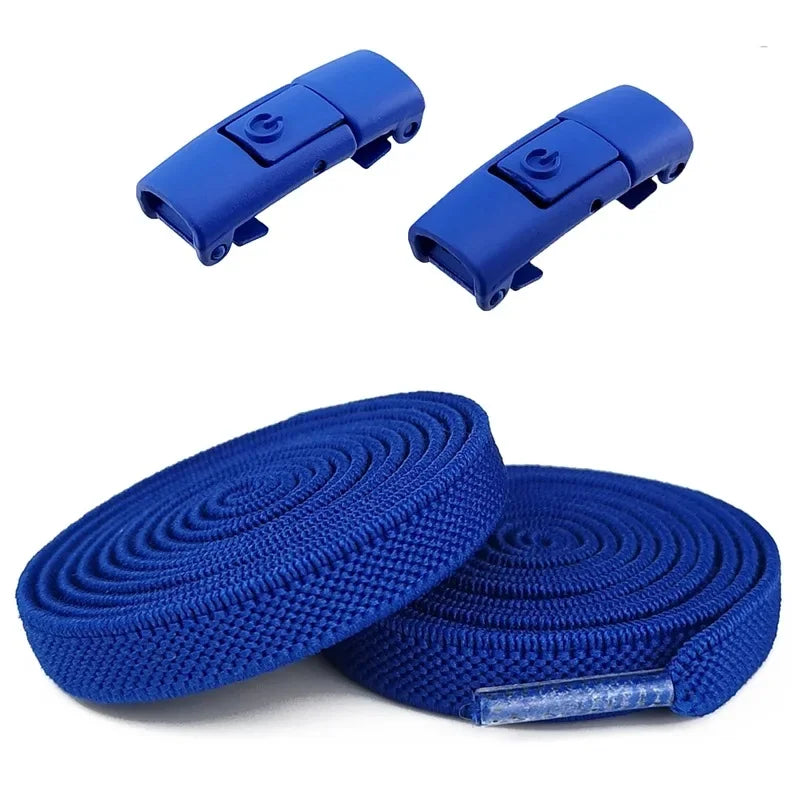 1pair No Tie Shoe Laces Press Lock Shoelaces Without Ties Elastic Laces Sneaker Kids Adult Widened Flat Shoelace Shoes (Copy)