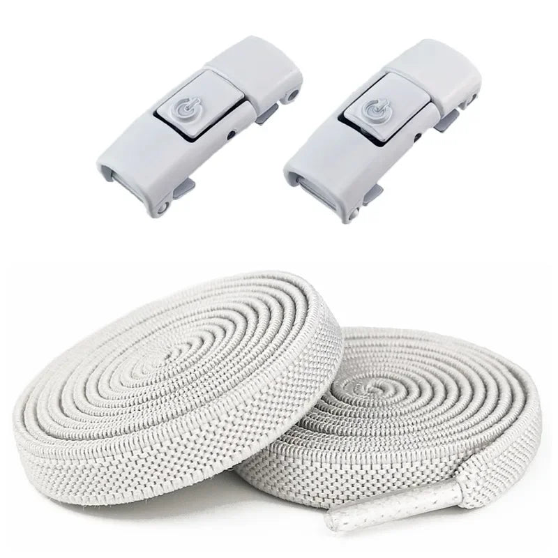 1pair No Tie Shoe Laces Press Lock Shoelaces Without Ties Elastic Laces Sneaker Kids Adult Widened Flat Shoelace Shoes (Copy)