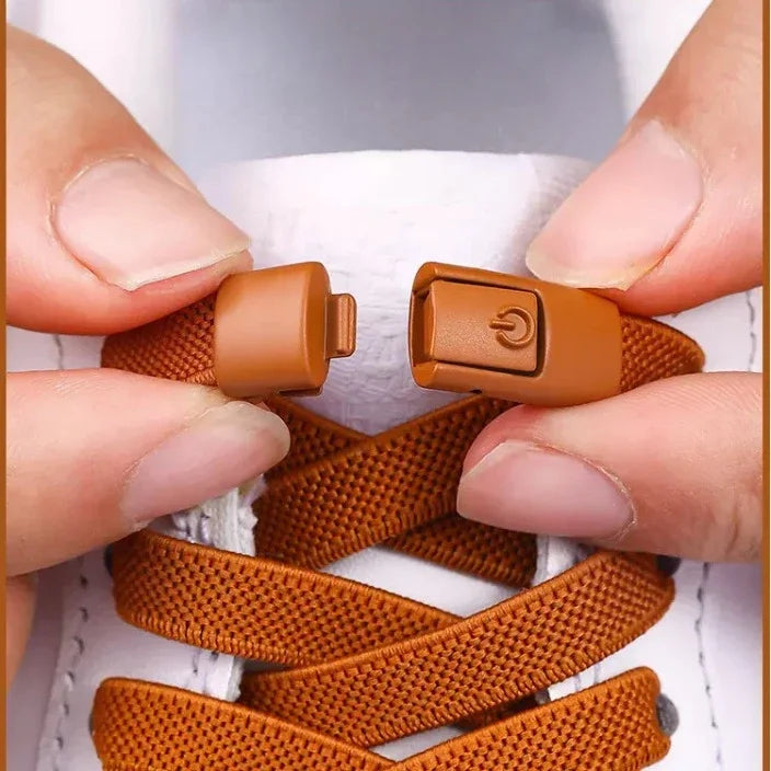 1pair No Tie Shoe Laces Press Lock Shoelaces Without Ties Elastic Laces Sneaker Kids Adult Widened Flat Shoelace Shoes (Copy)