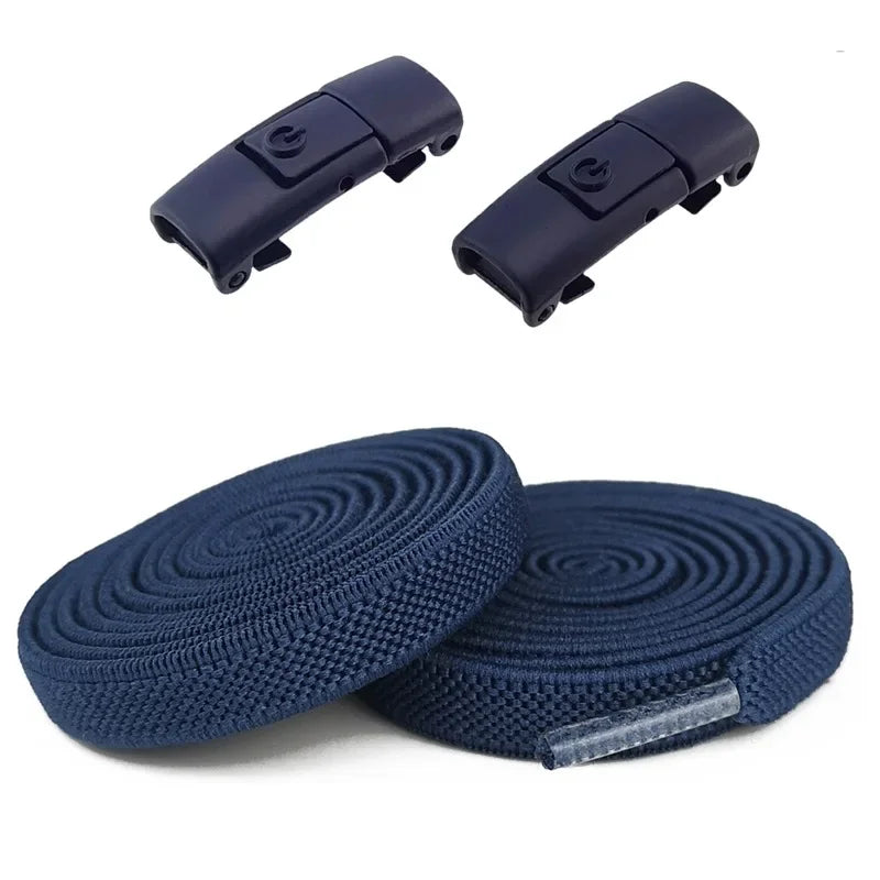 1pair No Tie Shoe Laces Press Lock Shoelaces Without Ties Elastic Laces Sneaker Kids Adult Widened Flat Shoelace Shoes (Copy)