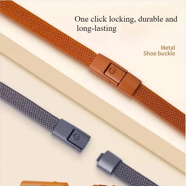 1pair No Tie Shoe Laces Press Lock Shoelaces Without Ties Elastic Laces Sneaker Kids Adult Widened Flat Shoelace Shoes (Copy)