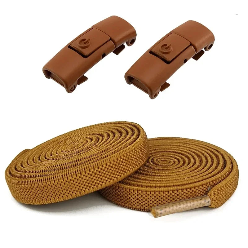 1pair No Tie Shoe Laces Press Lock Shoelaces Without Ties Elastic Laces Sneaker Kids Adult Widened Flat Shoelace Shoes (Copy)