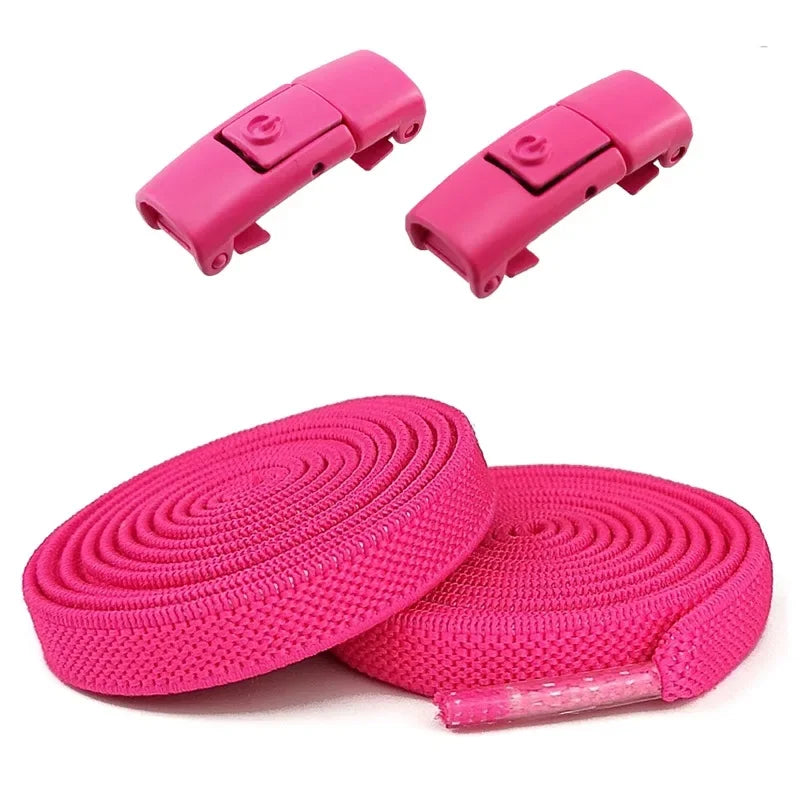 1pair No Tie Shoe Laces Press Lock Shoelaces Without Ties Elastic Laces Sneaker Kids Adult Widened Flat Shoelace Shoes (Copy)